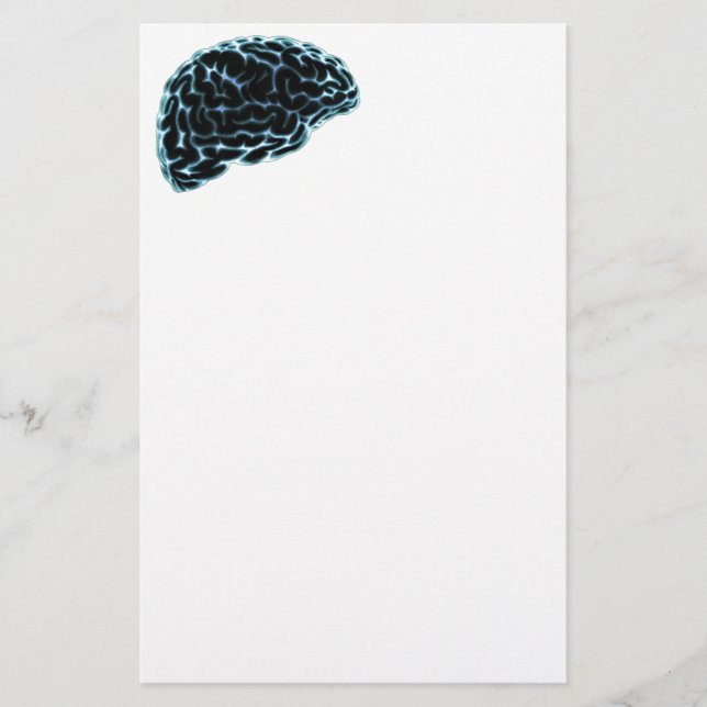 X-RAY-BRAIN-SEITE-BLICK BLAU BRIEFPAPIER (Vorderseite)