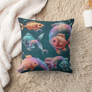 X-Ray Fish Bubbles drucken Kissen