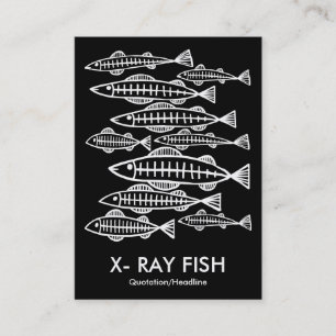X-RAY FISH - Schwarz Visitenkarte