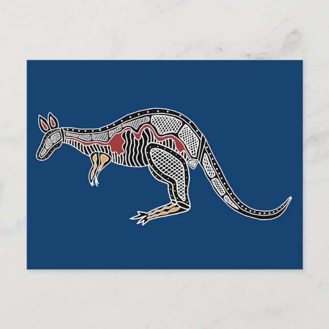 X-Ray Kangaroo Postkarte (Vorderseite)