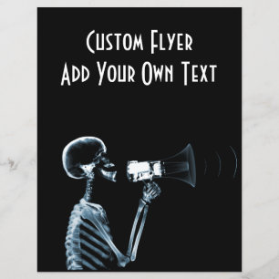 X-RAY SKELETON AUF MEGAPHONE - BLAU FLYER
