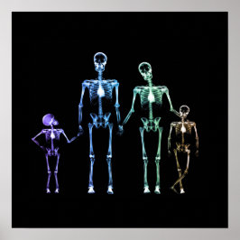 X-Ray Skeleton Family - Multicolor 3 Poster
