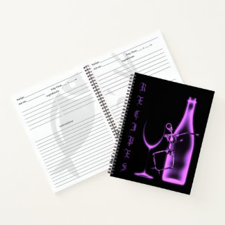X-Ray Skeleton Weinflasche Rezept - Lila Notizbuch