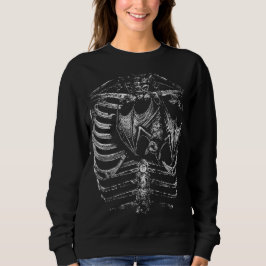 X-Ray Skelett Korpus mit Fledermaus Sweatshirt