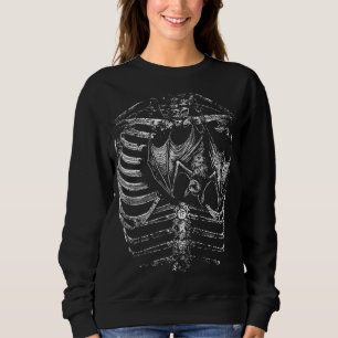 X-Ray Skelett Korpus mit Fledermaus Sweatshirt