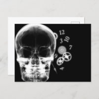 X-Ray-Skull & Clock-Parts - B&W