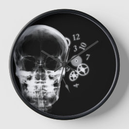 X-Ray-Skull & Clock-Parts - B&W Uhr