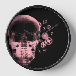 X-Ray-Skull & Clock-Parts - Red Uhr