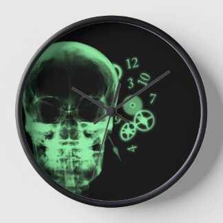 X-Ray-Skull- und Uhrenteile - grün Uhr