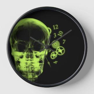 X-Ray-Skull- und Uhrenteile - Limettengrün Uhr