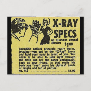 X-Ray Specs! Bekleidung durchsehen (Art) Postkarte
