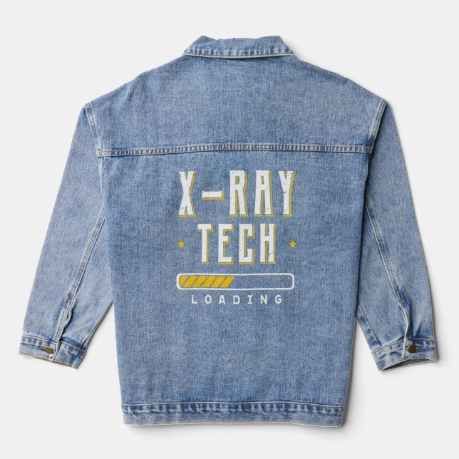 X Ray Tech Loading Radiographen Radiology Technici Jeansjacke (Rückseite)