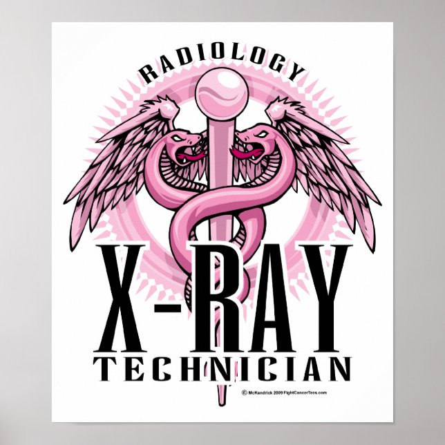 X-Ray Tech Pink Caduceus Poster (Vorne)