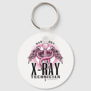 X-Ray Tech Pink Caduceus Schlüsselanhänger