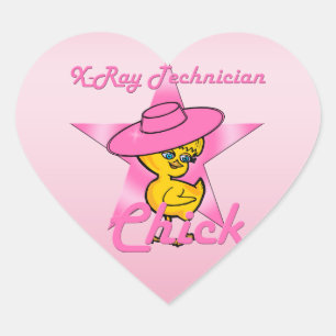 X-Ray Techniker Chick #8 Herz-Aufkleber