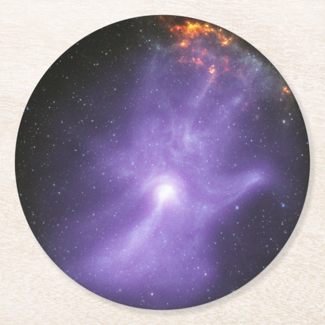 X-Ray Teleskope galant kosmische Hand Runder Pappuntersetzer (Vorderseite)