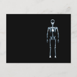 X-Ray Vision Blue Single Skeleton Postkarte