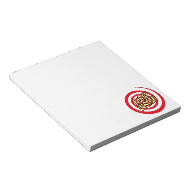 X-RAY VISION Fun Retro Comic Pop Kunst, Dichtung u Notizblock (angewinkelt)