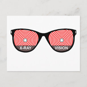 X-Ray Vision Glasses Postcard Postkarte