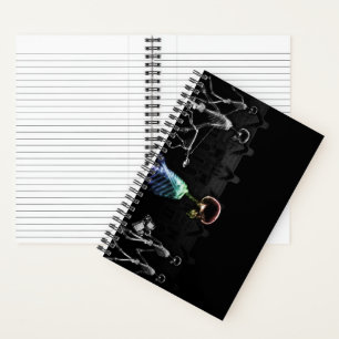 X-Ray Vision Skeleton City Scene Notebook Notizbuch