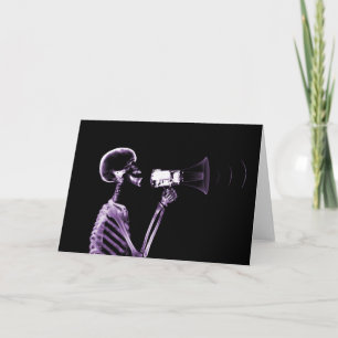 X-RAY VISION SKELETON ON MEGAPHONE - PURPLE KARTE