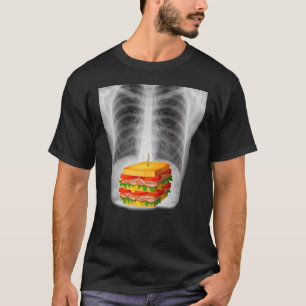 X Ray zeigt das Sandwich in meinem Bauch T-Shirt