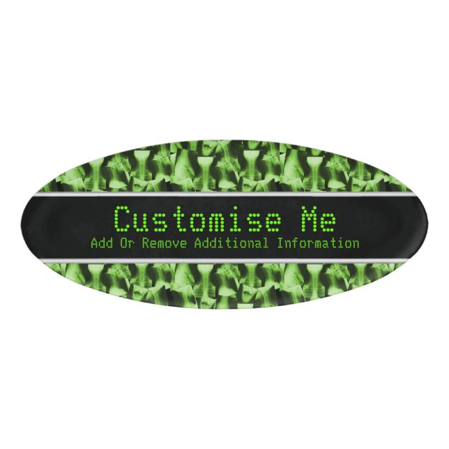 X-Rayed - Radioactive Green Namenschild (Vorderseite)