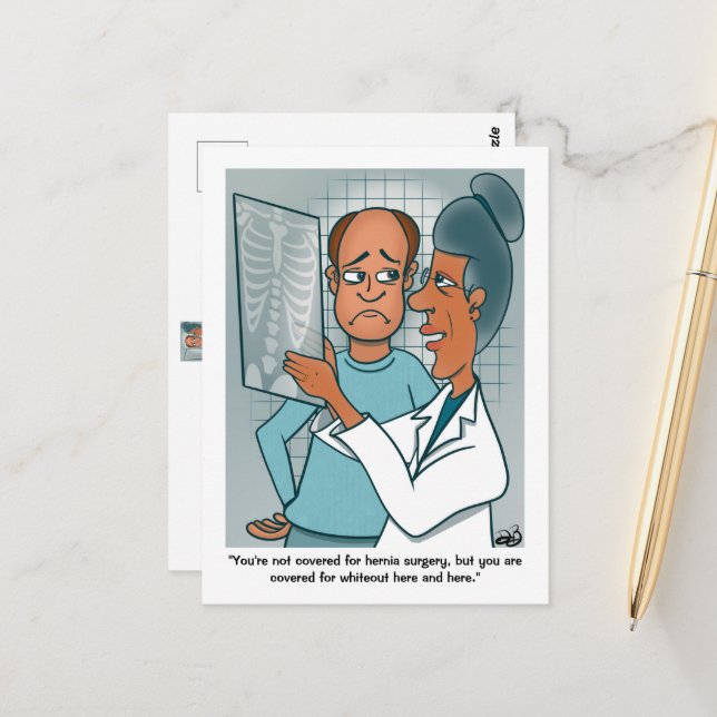 X-Rays Postkarte (Vorderseite/Rückseite Beispiel)