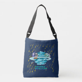 X World Team319 sitzt auf einem Planeten und verfo Tragetaschen Mit Langen Trägern