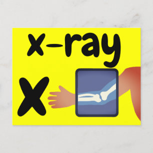 x - xray flash card postkarte