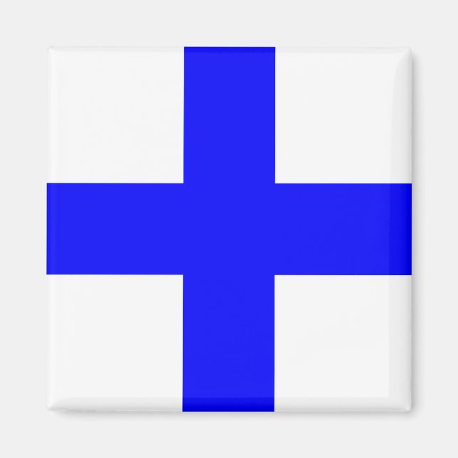 "X" (Xray) Signalflagge Magnet (Vorne)