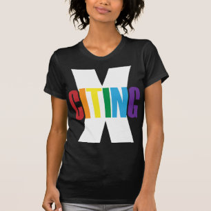 X-zitierend aufregende Rainbow White Original Lett T-Shirt