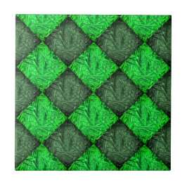 Xadrez verde falsa grama ou folhas de coqueiro. fliese