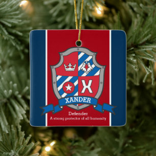 Xander name bedeutet Wappen Adler-Gebräuche Keramikornament