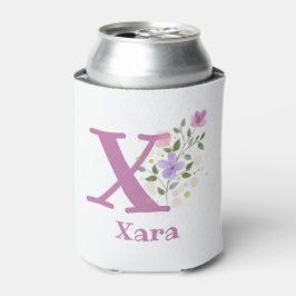Xara Name mit floralem Design Dosenkühler