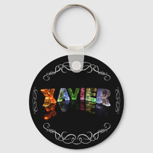 Xavier - der Namensxavier in 3D beleuchtet (Foto) Schlüsselanhänger