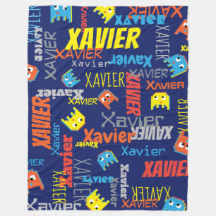 Xavier-Namepixel-Grafikmonster Fleecedecke