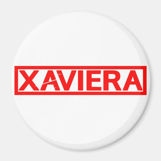 Xaviera-Briefmarke Magnet (Vorne)