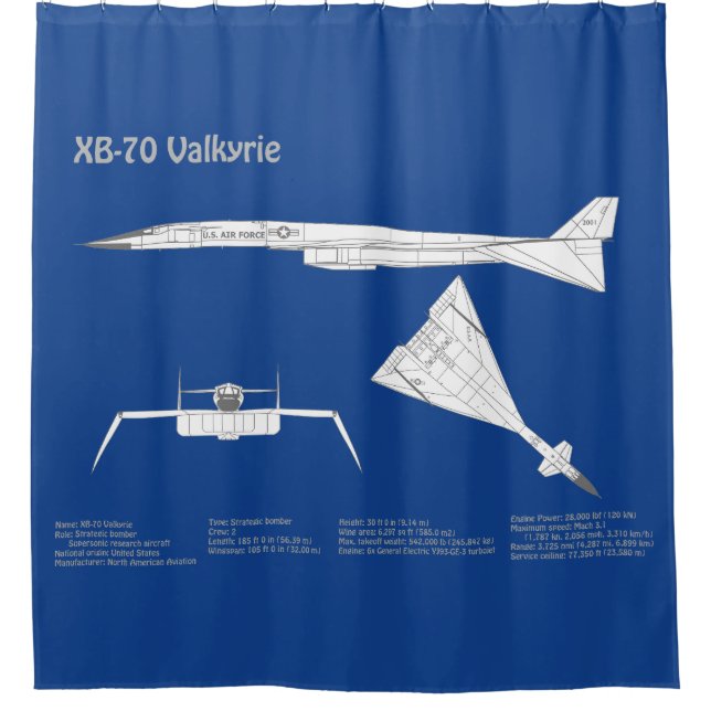 XB-70 Valkyrie - Flugzeugkonzepte ABD Duschvorhang (Vorderseite)