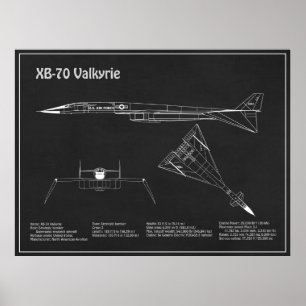 XB-70 Valkyrie - Flugzeugkonzepte PD Poster
