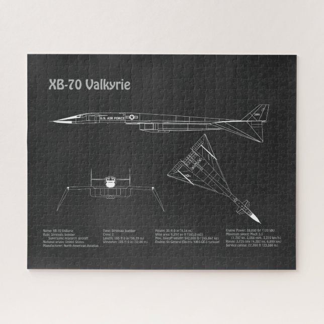 XB-70 Valkyrie - Flugzeugkonzepte PD Puzzle (Horizontal)