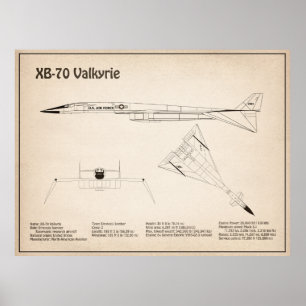 XB-70 Valkyrie - Flugzeugkonzepte SD Poster