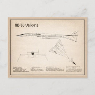 XB-70 Valkyrie - Flugzeugkonzepte SD Postkarte