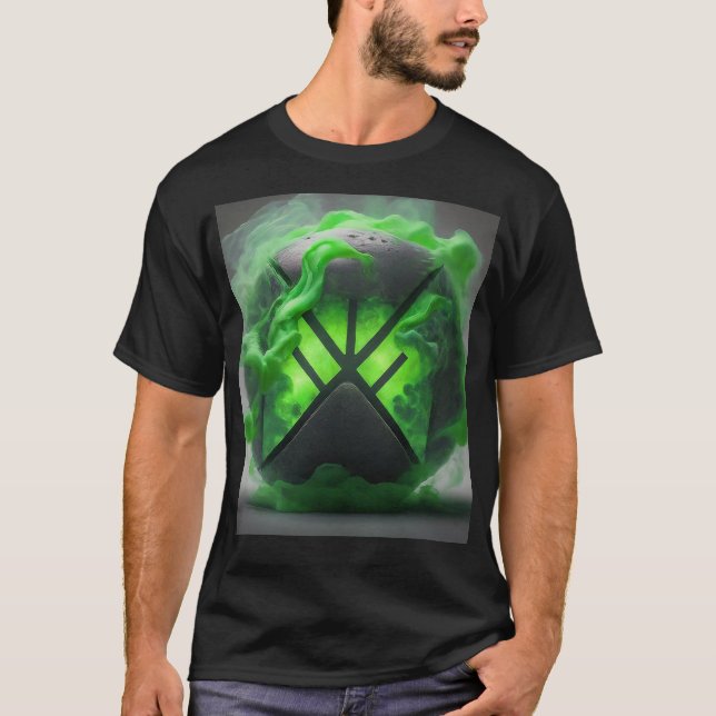 Xbox: Powered by Neon T-Shirt (Vorderseite)