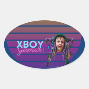 XBoyGamer-Aufkleber Ovaler Aufkleber