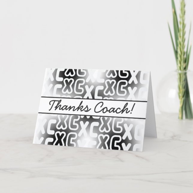 XC Cross Country Coach Dankeskarte (Vorderseite)