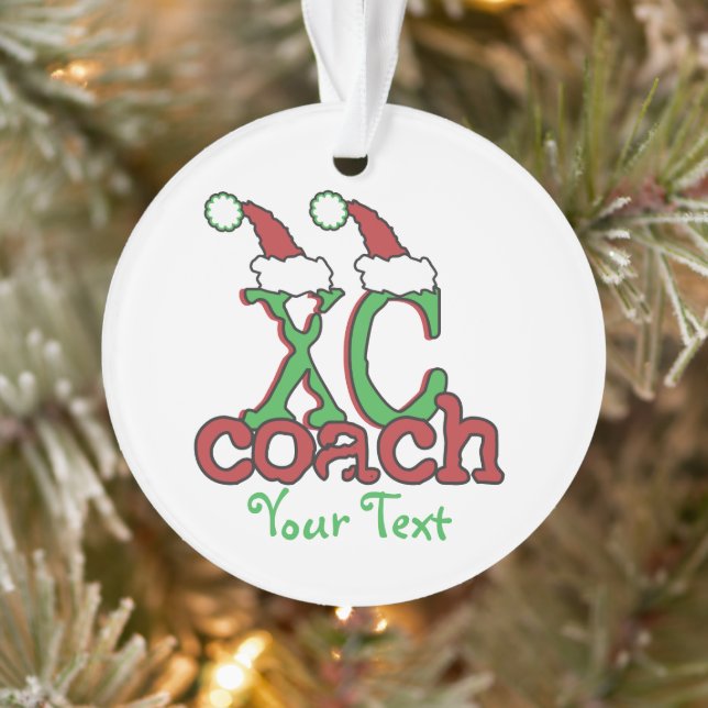 XC Cross Country Coach Weihnachtsfeiertag individu Ornament (Baum)