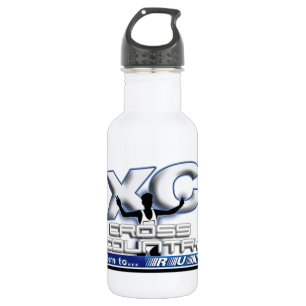XC GEBOREN, QUERland-LOGO LAUFEN ZU LASSEN Trinkflasche