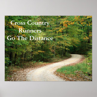 XC RUNNERS GEHEN AUF DEM FERNSEHPLATTENpapier 16"x Poster