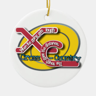 XC STARKE MOTTO-VERZIERUNG KERAMIKORNAMENT
